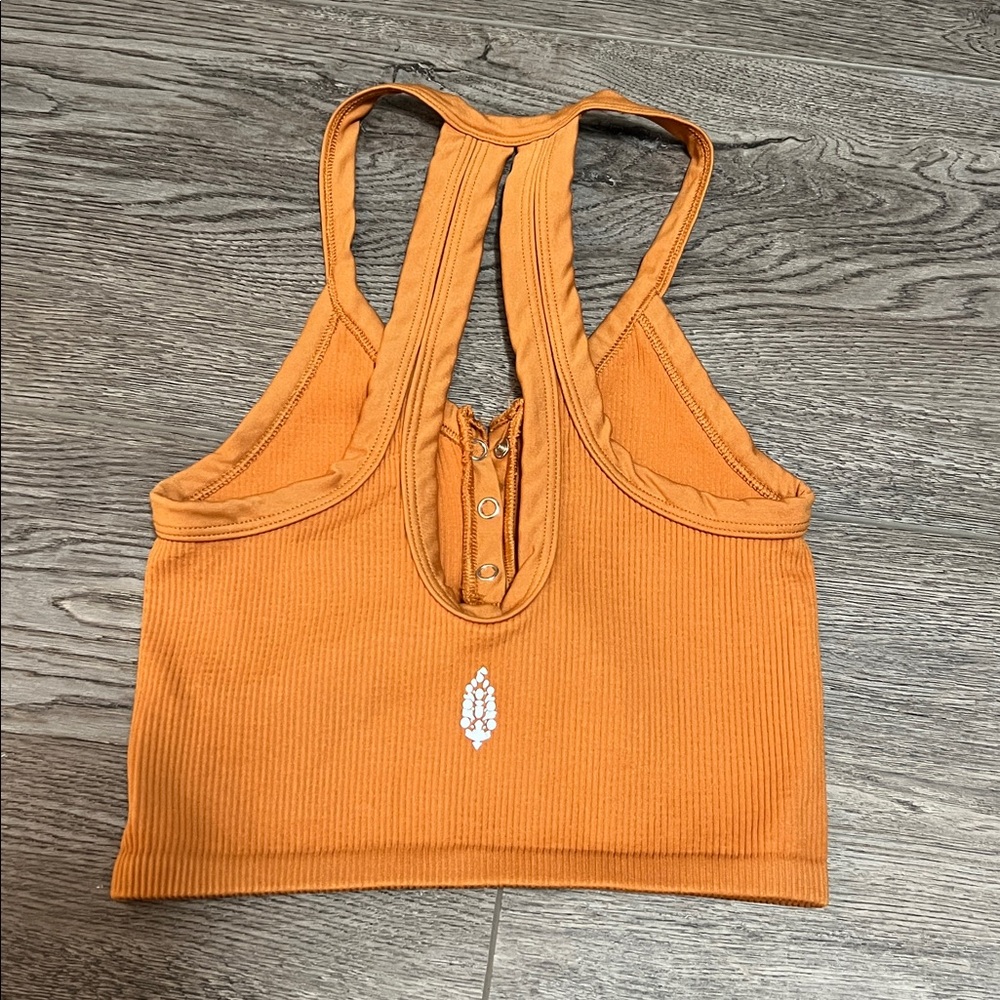 FP movement Orange Ribbed Halter Top - Picture 3 of 3